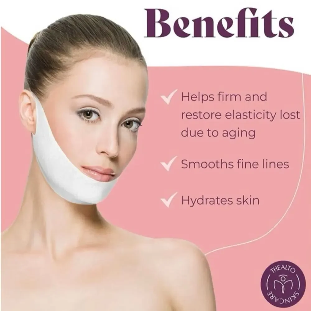 Thealto V Line Lifting Mask & Collagen Serum Set Double Chin Reducer Firming NEW